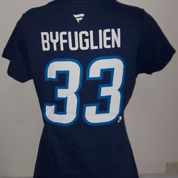 Fanatics DUSTIN BYFUGLIEN #33 Winnipeg Jets Womens T-Shirt - Picture 3 of 4